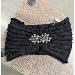 Torrid NWT Black Knit Headband with Gemstones